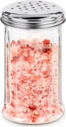 Porte-épices en verre avec tamis doseur 350 ml