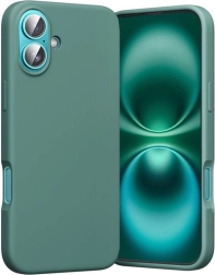 Coque en silicone Vention pour iPhone 16 Plus avec MagSafe, vert