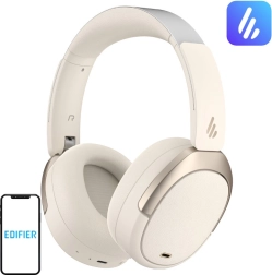 Casque sans fil Edifier W80 beige avec ANC et Hi‑Res Audio