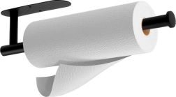 Porte-essuie-tout mural en acier inoxydable, noir