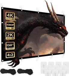 Écran de projection Maclean 150" 300x220 cm 4:3