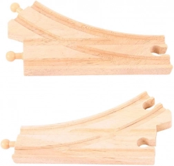 Aiguillage en bois pour circuit de train 2 pcs BIGJIGS RAIL
