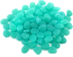 Galets lumineux fluoro bleus