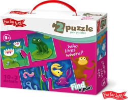 Far Far Land Puzzle maisonnette d'association d'animaux