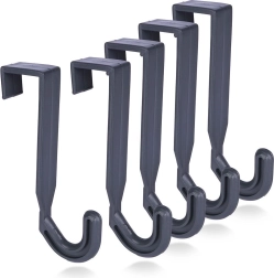 Vilde crochets de porte suspendus gris 5 pcs