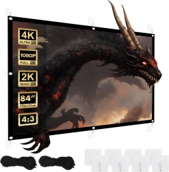 Écran de projection 84 pouces 175×131 cm
