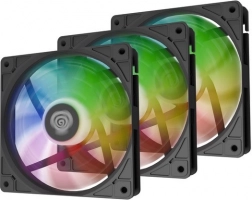 Ensemble de 3 ventilateurs GENESIS Oxal 120 ARGB, noir