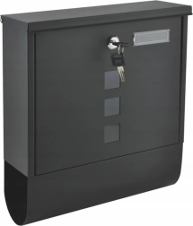 Boîte aux lettres en acier anthracite avec serrure