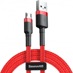 Câble de charge et de données BASEUS Cafule Micro USB 1 m, 2,4 A, rouge