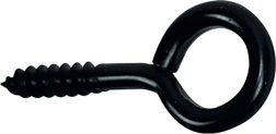 Anneau fermé avec vis 14 × 25 mm, noir (10 pcs)