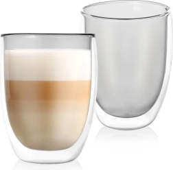 Verres isothermes à double paroi pour latte DOUBLE 370 ml, 2 pcs