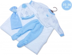 Llorens tenue pour poupée New Born 35–36 cm, ensemble 3 pièces avec couverture
