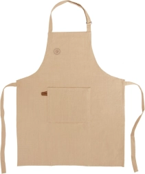 Tablier de cuisine en coton avec lien, beige