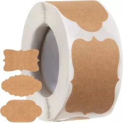 Étiquettes adhésives vintage en rouleau, 300 pcs