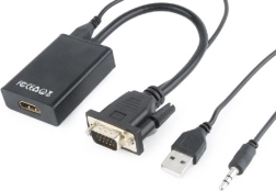 Convertisseur VGA vers HDMI 15 cm noir