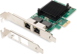 Carte réseau PCI Express 2x RJ45 Gigabit 10/100/1000 Mbps à profil bas
