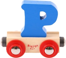 Wagon avec la lettre P Bigjigs Rail