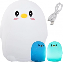Lampe de nuit LED pour enfants Pingouin RGB tactile USB