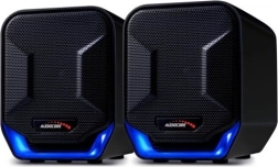 Enceintes d’ordinateur 6 W USB noir‑bleu