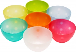 Petit bol de cuisine en plastique 14 cm - mélange de couleurs