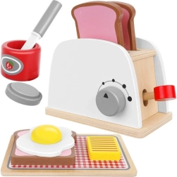 Grille-pain en bois pour enfants avec set petit-déjeuner
