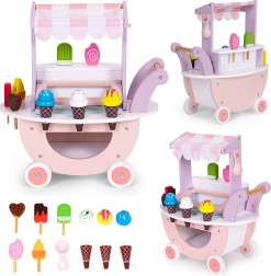 stand de crème glacée en bois pour enfants 12 pcs ECOTOYS