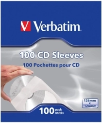 Enveloppes papier pour CD avec fenêtre 100 pcs VERBATIM