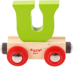Bigjigs Rail wagon en bois avec la lettre U