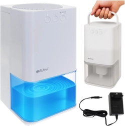 Déshumidificateur d’air avec éclairage LED et minuteur RUHHY, blanc