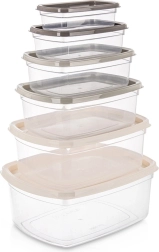 Set de boîtes alimentaires avec couvercles, 6 pcs ORION