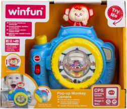 Appareil photo avec petit singe pop-up
