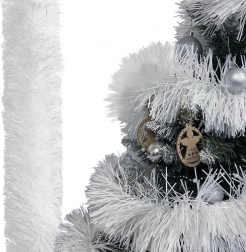 guirlande de Noël blanche 6 m RUHHY