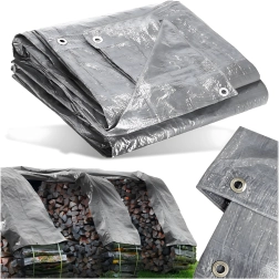 Bâche universelle imperméable 4 × 6 m, 120 g/m², argentée