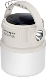 Lampe de camping Superfire T22 avec charge solaire et éclairage à 360°