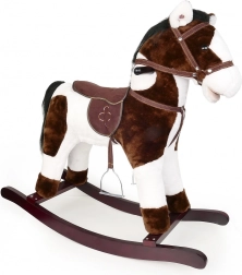 Cheval à bascule marron et blanc