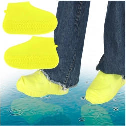 Couvre-chaussures en silicone imperméables S, jaunes (taille 26–34)