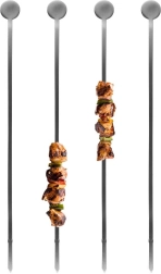 Brochettes en acier pour chachlik 37 cm, 4 pcs