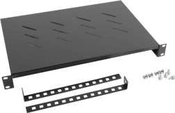 Étagère pour baies 19" 1U, 600 mm, noire LANBERG