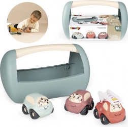 Little Smoby set de petites voitures dans une boîte de transport