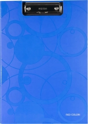 Porte-bloc double A4 laminé bleu NEO COLORI