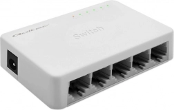 QOLTEC switch réseau gigabit 5× RJ45, 1000 Mb/s, plug & play