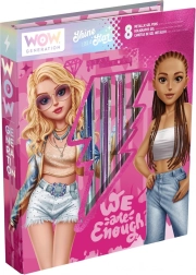 Coffret créatif Carnet + 8 stylos Wow Generation