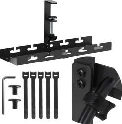 Organiseur de câbles sous-bureau avec pince à serrage rapide 40 cm