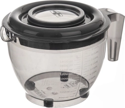 Bol de mélange avec couvercle et doseur 2,5 l, gris