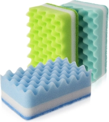 Eponges de cuisine pour vaisselle 3 pcs