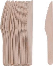 Couteaux jetables en bois 16,5 cm – 20 pcs