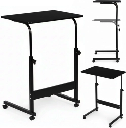 Table d’appoint mobile pour canapé et ordinateur portable, noire, ModernHome