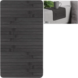 Tapis de table en bambou noir roulable 44 × 24 cm