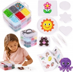 Kit de perles à repasser XXL 9000 pcs avec boîte et gabarits