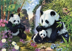 Puzzle Pandas cachées 1000 pièces – Secret Collection